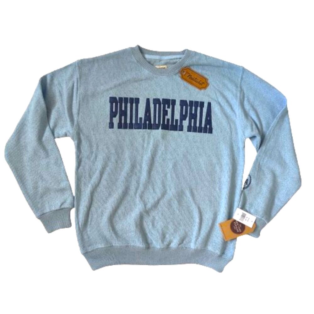 New York Popular Philadelphia Mens XL Blue Nantucket Fleece Sweatshirt NWT